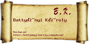 Battyányi Károly névjegykártya
