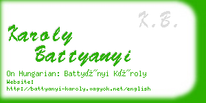 karoly battyanyi business card